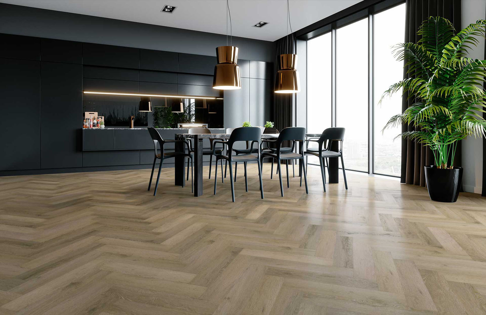 Кварцевый ламинат Fargo Parquet Дуб Парижский Дождь 33-61W935